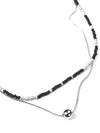 Handmade Glass Bead Ball Layering Necklace Black - S SY - BALAAN 4