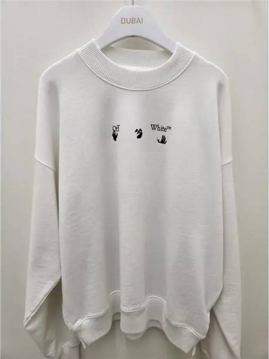 Arrow Tree Crew Neck Sweatshirt White - OFF WHITE - BALAAN.