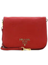 Vitello Dino Leather Flap Cross Bag Red - PRADA - BALAAN 1