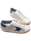 Blue Superstar Low Top Sneakers Light Silver - GOLDEN GOOSE - BALAAN 7