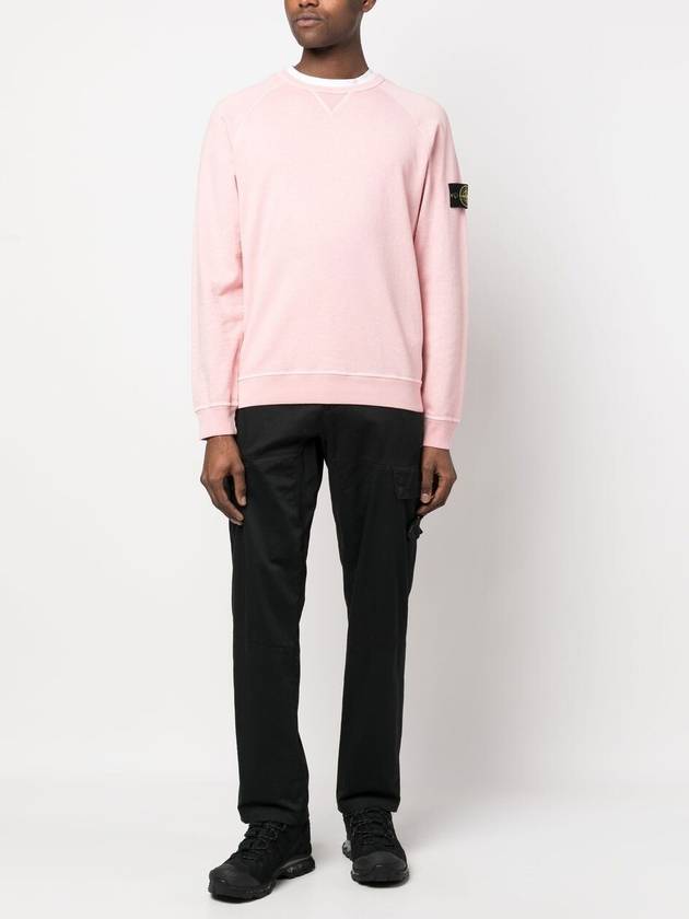 OLD Treatment Wappen Patch Crew Neck Sweatshirt Pink - STONE ISLAND - BALAAN 3