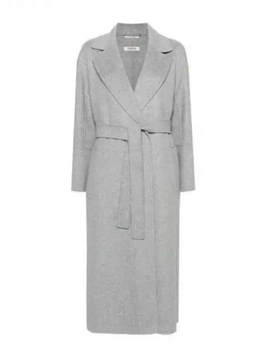 Elisa Belted Virgin Wool Single Coat Grey - S MAX MARA - BALAAN 2