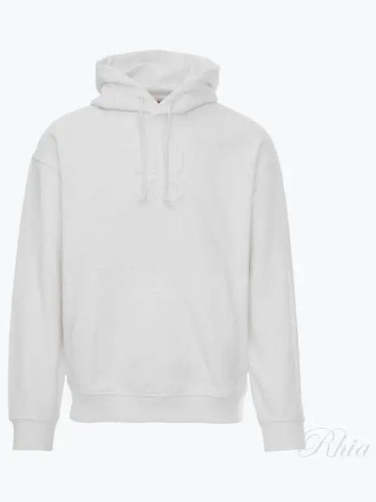 Jersey Dockras Embossed Logo Cotton Hoodie White - HUGO BOSS - BALAAN 2