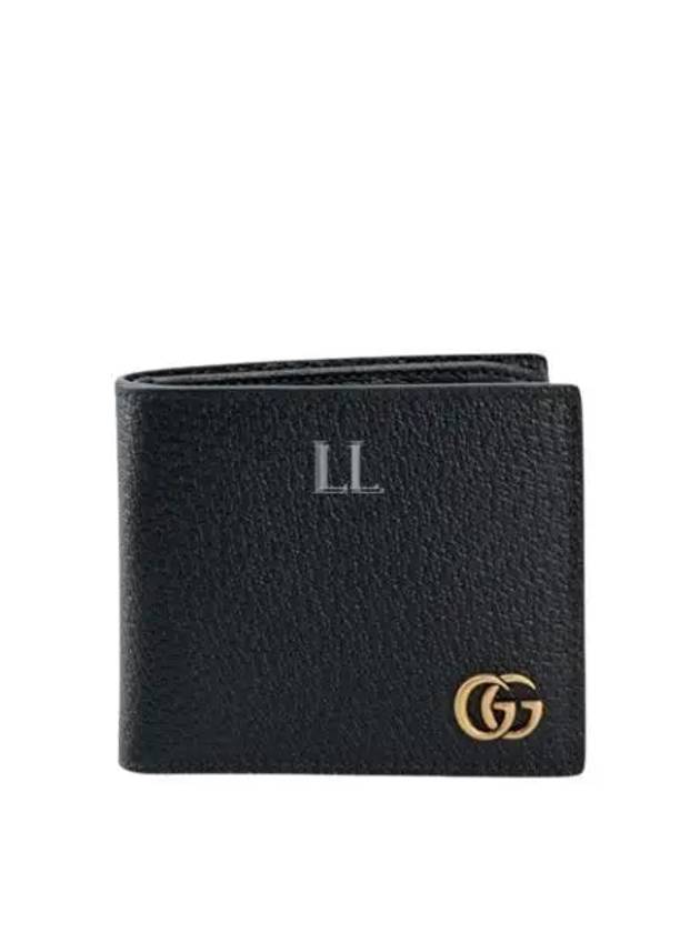 GG Marmont Leather Bi Fold Wallet Black Gold - GUCCI - BALAAN 2