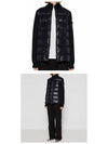 Merino Wool Padded Cardigan Black - MONCLER - BALAAN 5