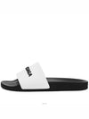 logo full slippers white black - BALENCIAGA - BALAAN.