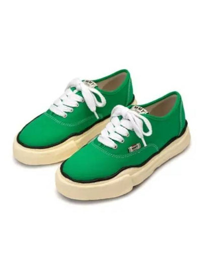 Maison Baker OG Sole Overdyed Canvas Low Top Sneakers Green - MIHARA YASUHIRO - BALAAN 2