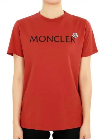 Kids lettering logo wappen short sleeve dark red 8C00003 89AFV 365 12 14A adult wearable 270707 1053893 - MONCLER - BALAAN 1