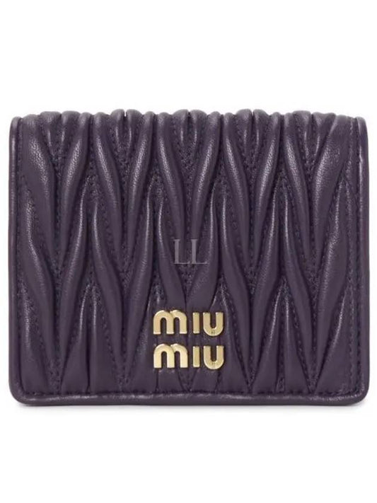 Matelasse Halfwallet Purple - MIU MIU - BALAAN 2