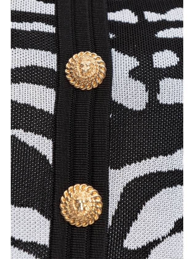 Balmain Animal Print Skirt, Women's, Black - BALMAIN - BALAAN 5