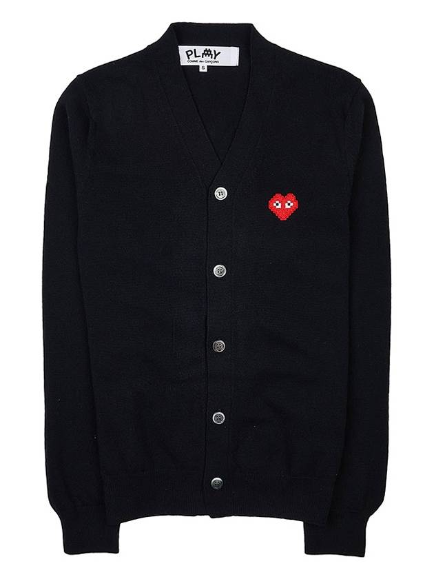 Men's Pixel Logo Patch Cardigan P1N084 BLACK - COMME DES GARCONS - BALAAN 10