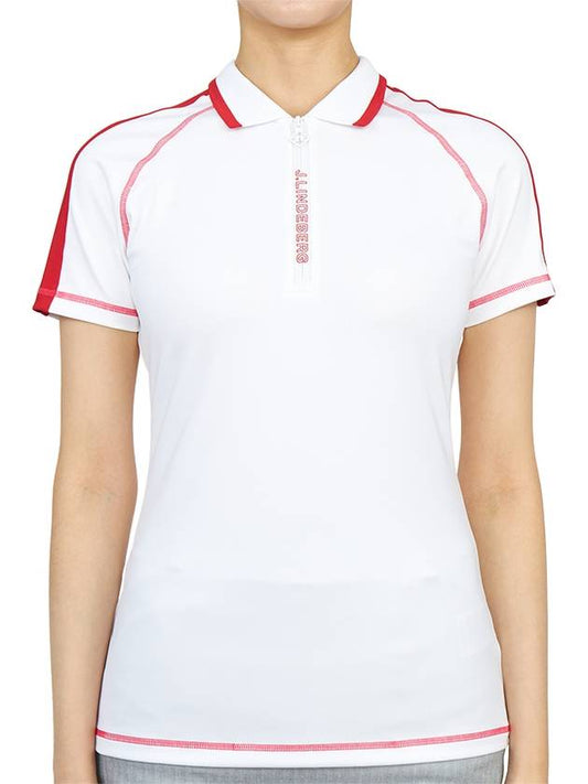 Women's Kourtney Polo Short Sleeve T-Shirt White - J.LINDEBERG - BALAAN 2