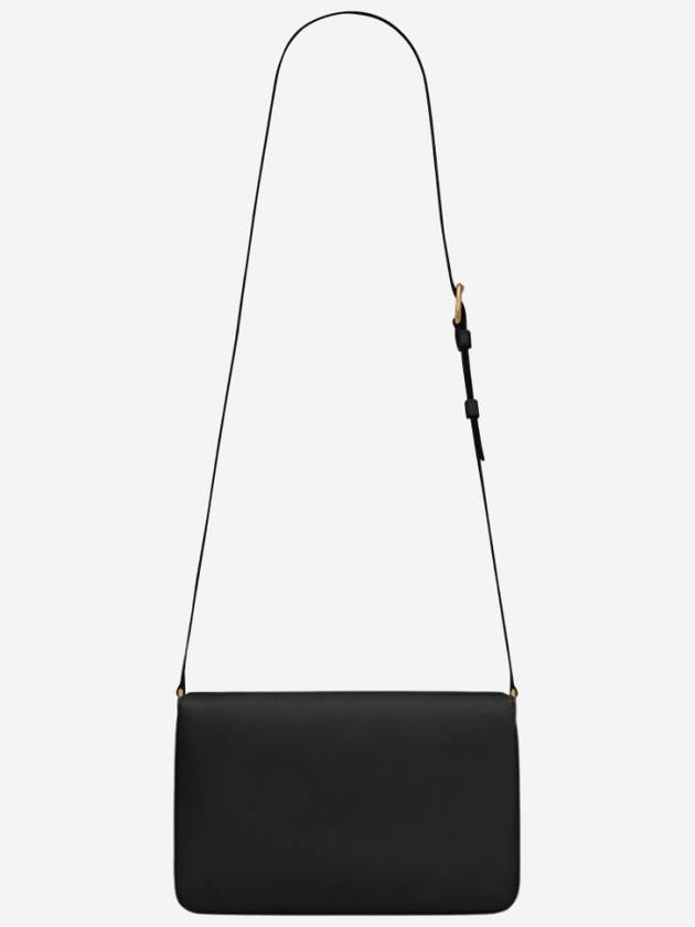 Le Maillon Smooth Leather Satchel Shoulder Bag Black - SAINT LAURENT - BALAAN 4