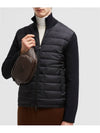 Padded Wool Cardigan Black - MONCLER - BALAAN 7