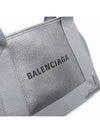 Navy Cabas XS Leather Tote Bag Grey - BALENCIAGA - BALAAN 7