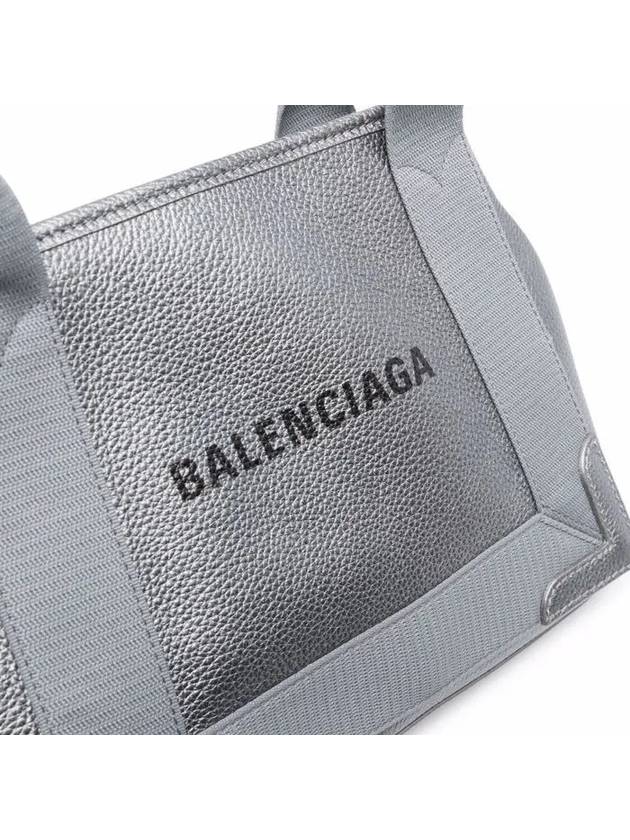 Navy Cabas XS Leather Tote Bag Grey - BALENCIAGA - BALAAN 7