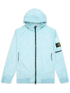 Men's Wappen Patch Naslan Watro Hooded Jacket Aqua - STONE ISLAND - BALAAN 2