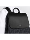 Saddle Oblique Jacquard Grained Calfskin Backpack Black - DIOR - BALAAN 4