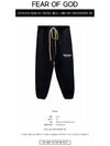 Essential Logo Tapered Fleece Sweatpants Black Men s Pants 130HO242020F 001 TJ - FEAR OF GOD - BALAAN 2