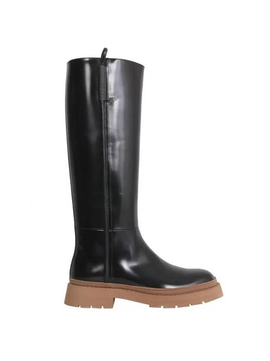 leather long boots black - BRUNELLO CUCINELLI - BALAAN 1