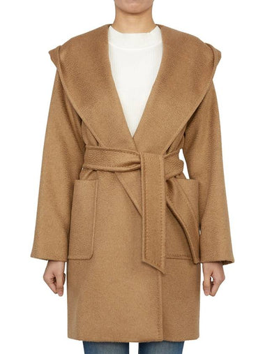 Rialto Hooded Single Coat Camel - MAX MARA - BALAAN 1