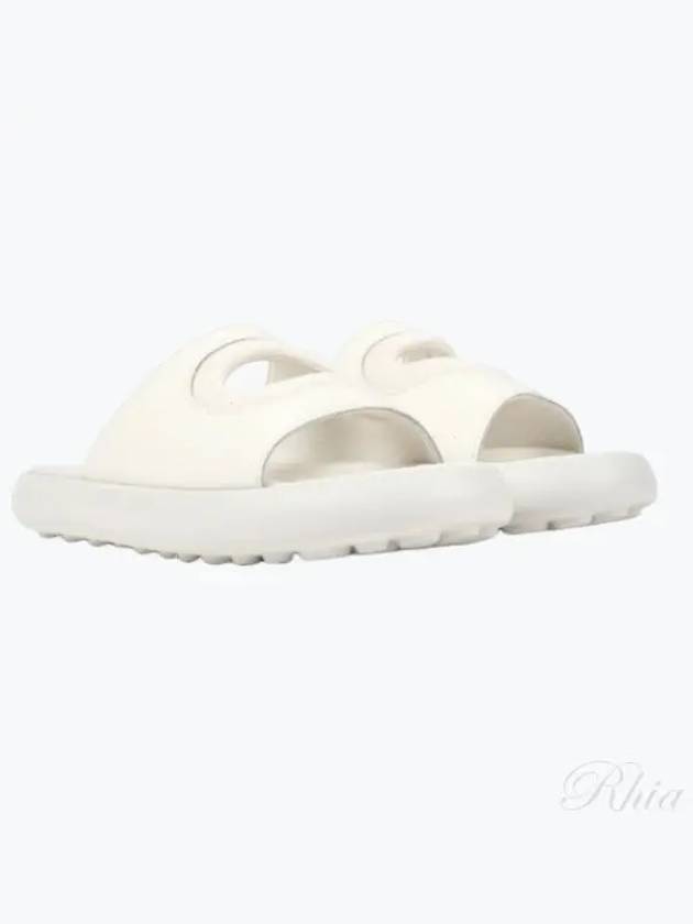 Twins Textile Leather Slide Slipper White - CAMPER - BALAAN 2