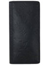 Brazza Monogram Long Wallet Black - LOUIS VUITTON - BALAAN 1