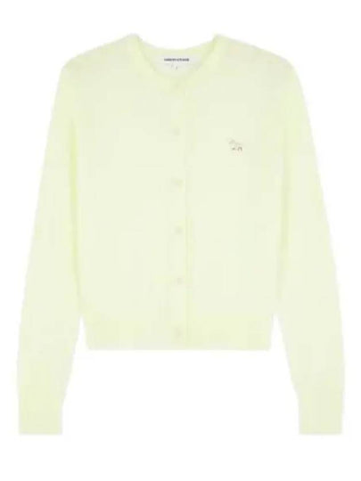 Baby Fox Patch Regular Cardigan Lemonade - MAISON KITSUNE - BALAAN 2