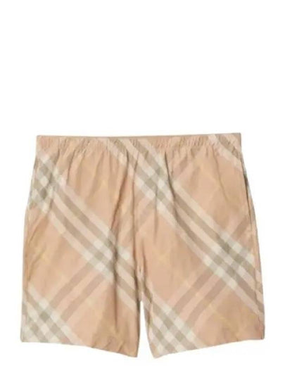 Check Swim Shorts Beige - BURBERRY - BALAAN 2