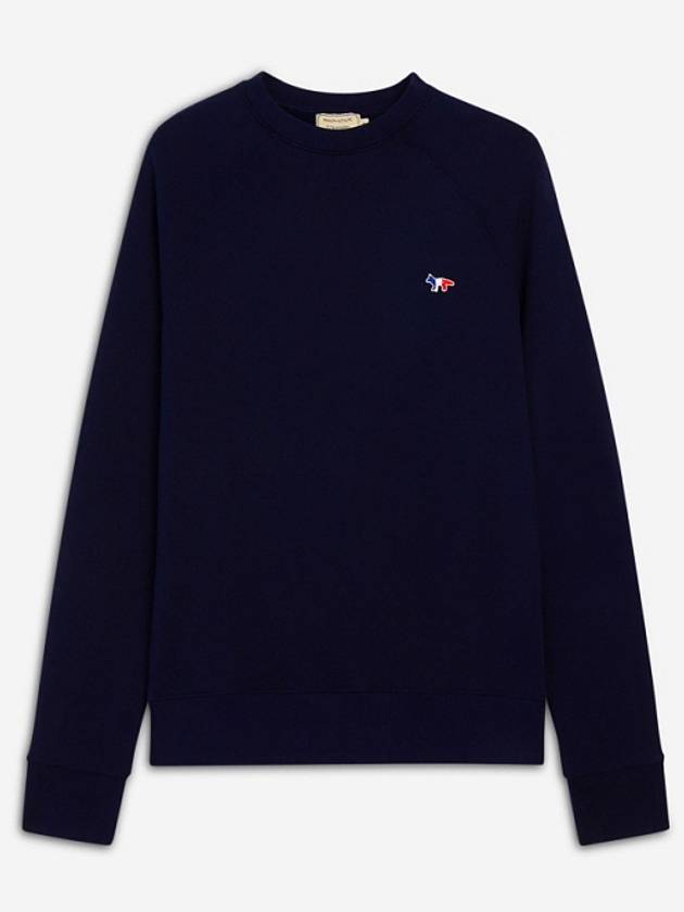 Tricolor Fox Patch Sweatshirt Dark Navy - MAISON KITSUNE - BALAAN 4