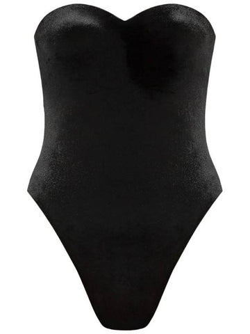 Corset Strapless One Piece Swimsuit Black - BALENCIAGA - BALAAN 1