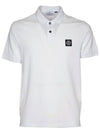 Pique Stretch Cotton Short Sleeve Polo Shirt White - STONE ISLAND - BALAAN 2