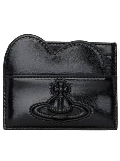 Shiny Patent Heart Card Wallet Black - VIVIENNE WESTWOOD - BALAAN 2