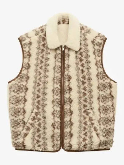 Max Print Shearling Vest Ecru Brown - ISABEL MARANT - BALAAN 2