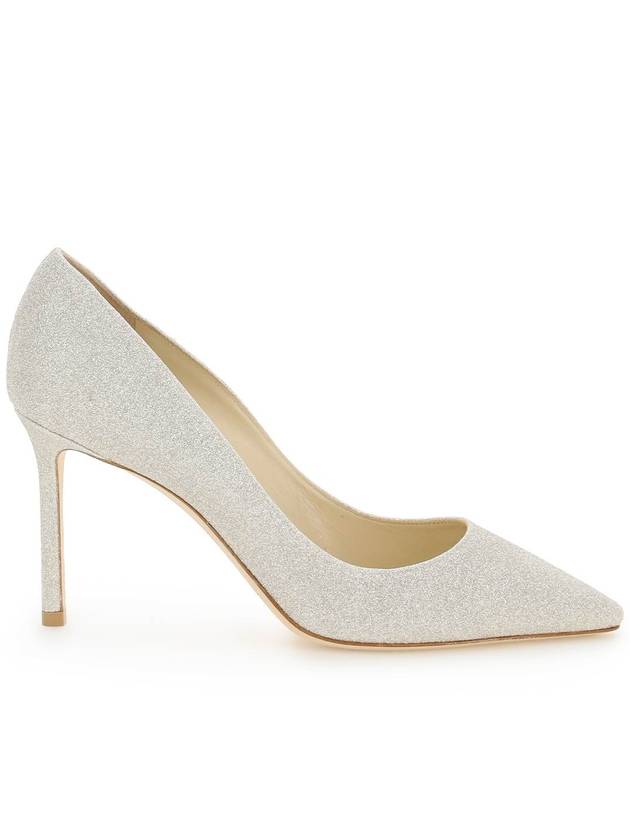 Romi 85 Glitter Pumps Heel Platinum Ice - JIMMY CHOO - BALAAN 2