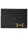 Horsebit Leather Card Wallet Black - GUCCI - BALAAN 2