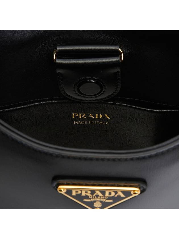 Medium Leather Shoulder Bag Black - PRADA - BALAAN 9