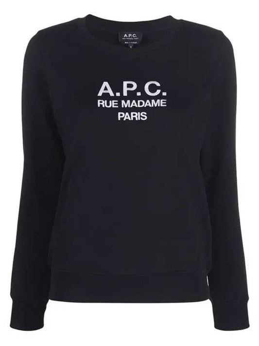 Women's Tina Logo Sweat Sweatshirt Black - A.P.C. - BALAAN 2