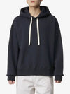 Drawstring Cotton Hoodie Navy - JIL SANDER - BALAAN 2