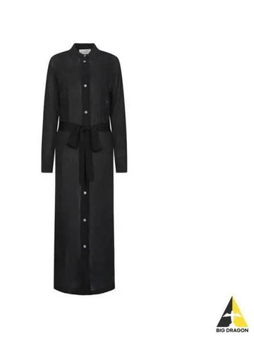 Belted shirt dress black FILI SNW 950 - STUDIO NICHOLSON - BALAAN 1