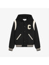 Teddy Cashmere Wool Hooded Jacket Black - CELINE - BALAAN 4