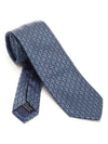 Gancini Jacquard Silk Tie Blue - SALVATORE FERRAGAMO - BALAAN 3