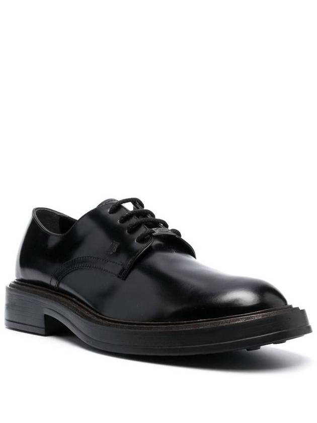 Lace-Up Leather Derby Black - TOD'S - BALAAN 5