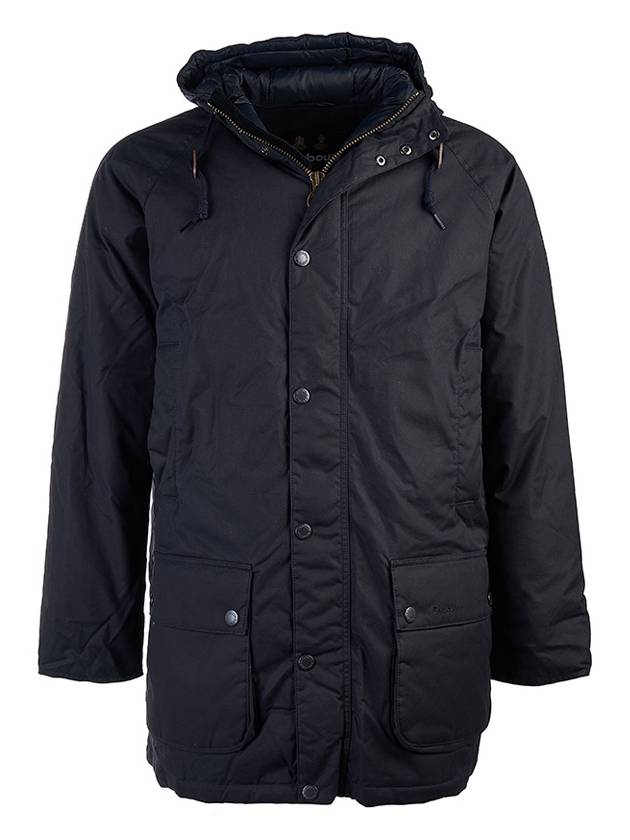 Hooded Beaufort Wax Jacket Navy - BARBOUR - BALAAN 2