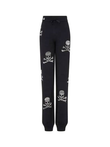 Women s Twinkle Skull Knit Jogger Pants Black - PHILIPP PLEIN - BALAAN 1