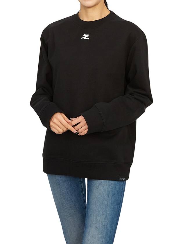 Courr ges 323JSW005JS0044 BLACK Women s Sweatshirt - COURREGES - BALAAN 7