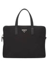 Men's Triangle Logo Briefcase Black - PRADA - BALAAN 3