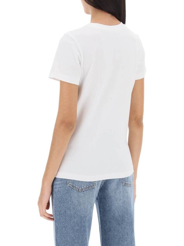 Denise Embroidered Short Sleeve T-shirt White - A.P.C. - BALAAN 4