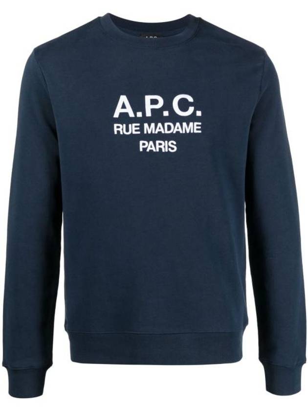 Rufus Embroidery Logo Sweatshirt Navy - A.P.C. - BALAAN 2