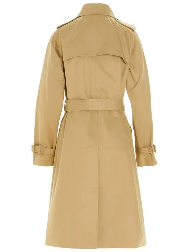 Greta Double Breasted Cotton Trench Coat Beige - A.P.C. - BALAAN 5